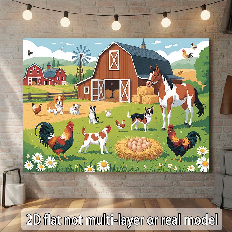 2D flat design, 1-piece banner - Agriculture Farming School 评论和价格