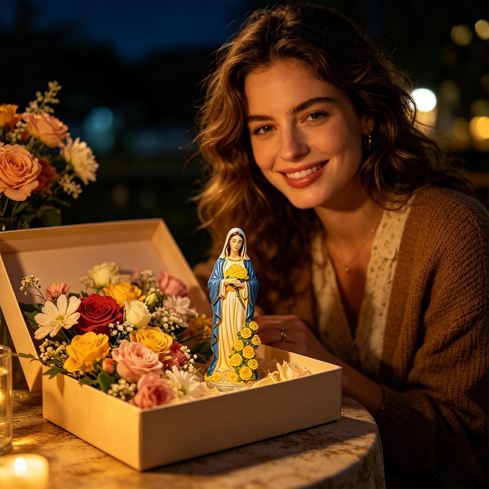 Virgin Mary Solar Statue Garde - Farming And Agriculture 评论和价格
